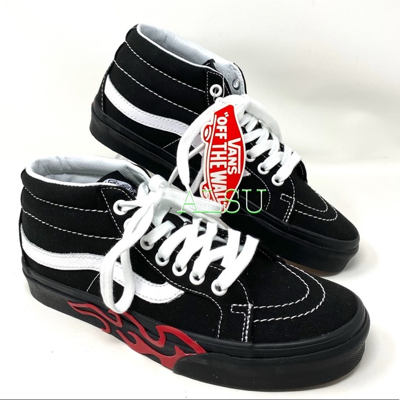 Vans Shoes - VANS SK8-Mid Reissue Flame Cut Out Suede Black W